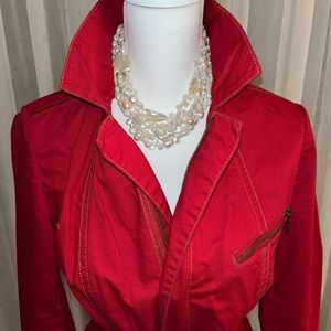 Cabi Red Trench Jacket in Medium